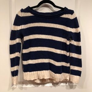 J.Crew blue and white striped size small sweater